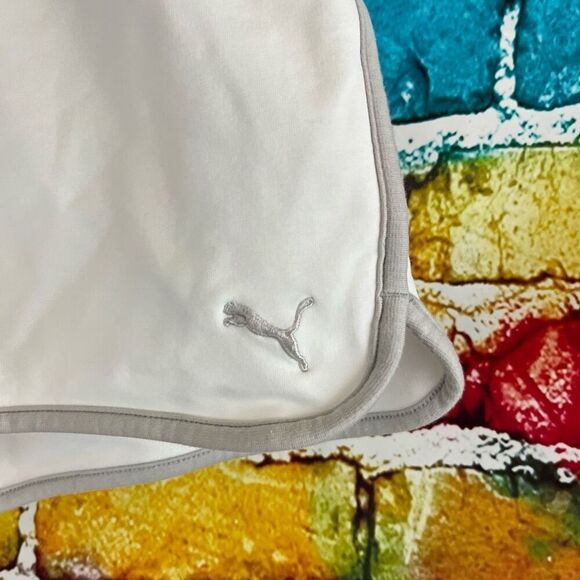 Puma Drywall Dry Cell Shorts White Gray Size Large Sweat Shorts - Picture 7 of 7